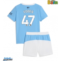 Manchester City Phil Foden #47 Hjemmedraktsett Barn 2025-26 Kortermet (+ Korte bukser)